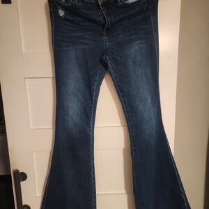 Women's Flying Monkey Flared Blue Jeans 29/36